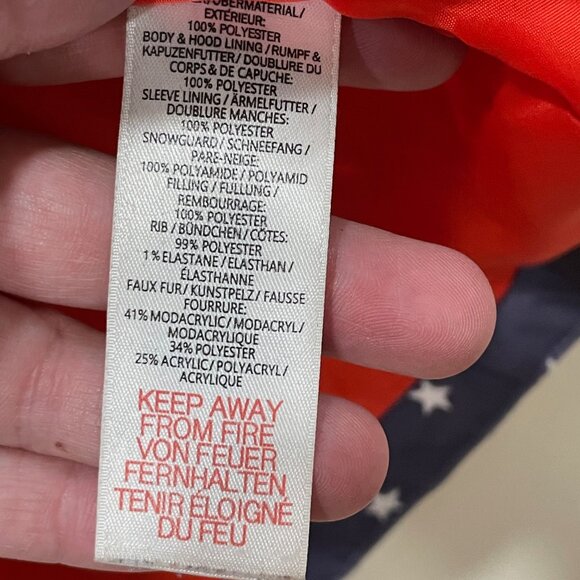 Girls Boden Coat Kids Size 6-7 Purple with Stars & Matching Gloves - Picture 13 of 16